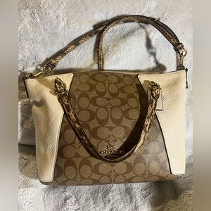 Coach Kacey Chain Satchel In Signature Canvas